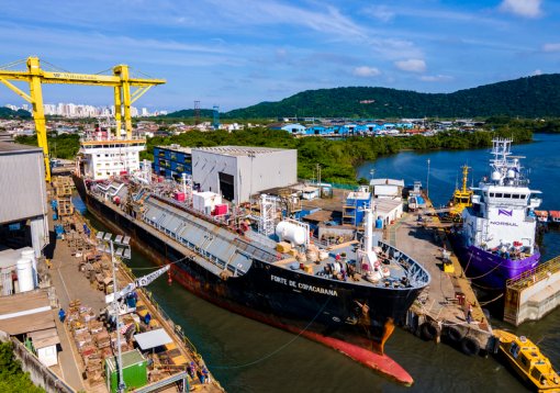Wilson Sons docks gas tanker Forte de Copacabana, owned by Elcano, at its shipyards in Guarujá