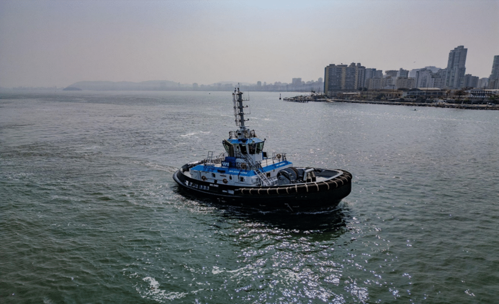 Wilson Sons in Port of Santos, with WS Onix, the sixth and last tugboat involving more sustainable technology and exceptional power